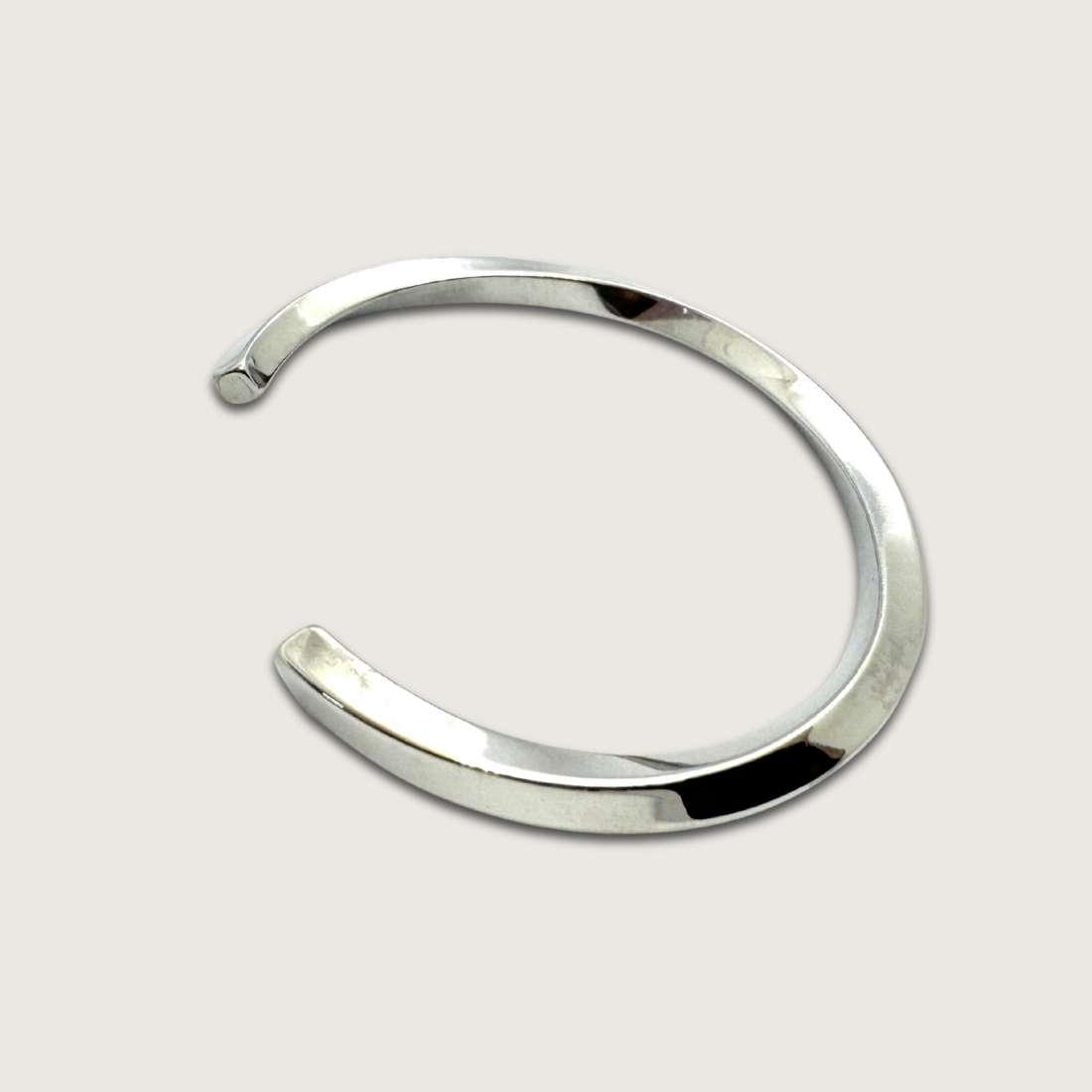 Twisted Silver Cuff Bracelet for men