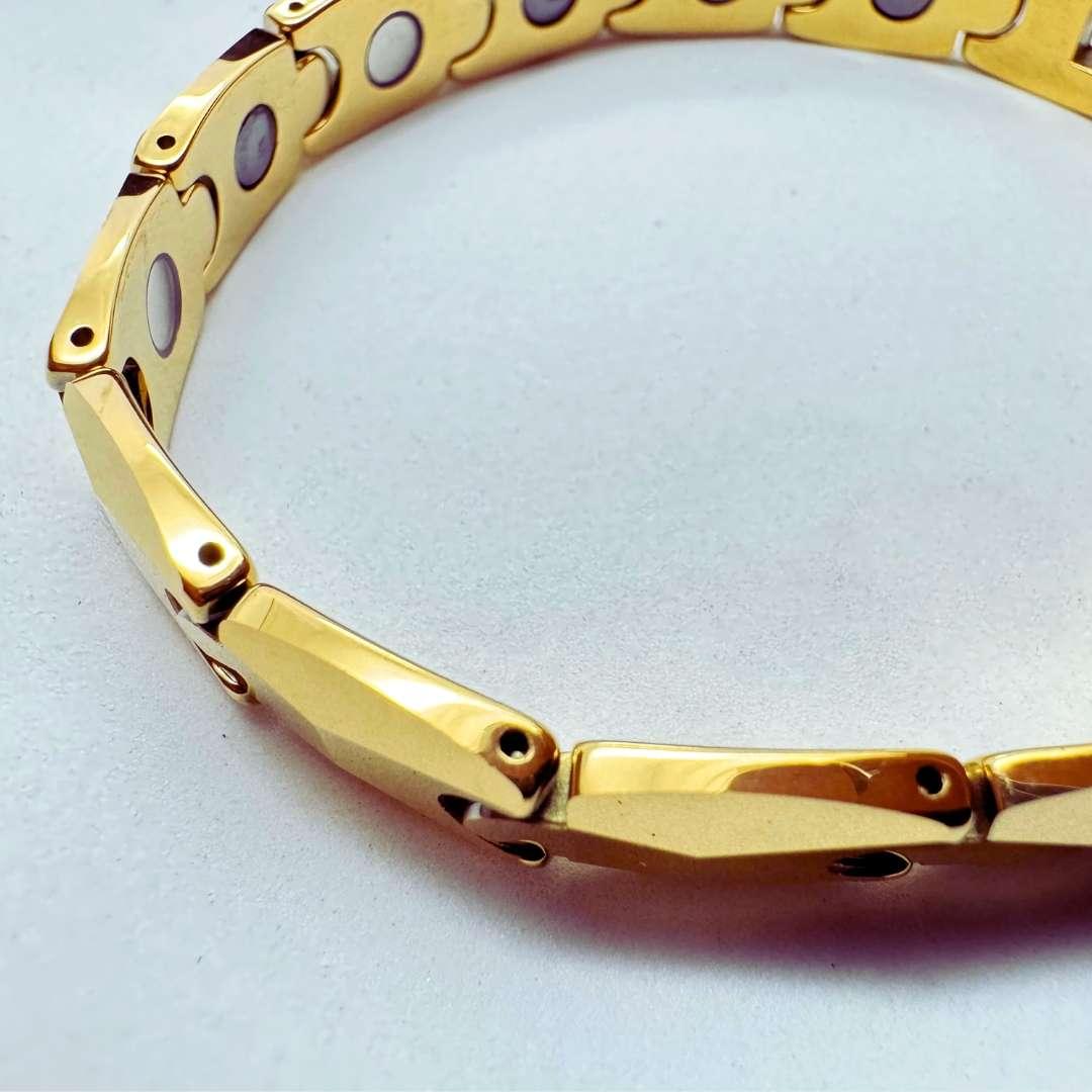 Men’s Gold-Tone Magnetic Therapy Bracelet