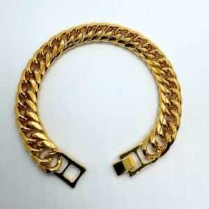 Bold Gold Cuban Link Bracelet for Men|boys online under 1000