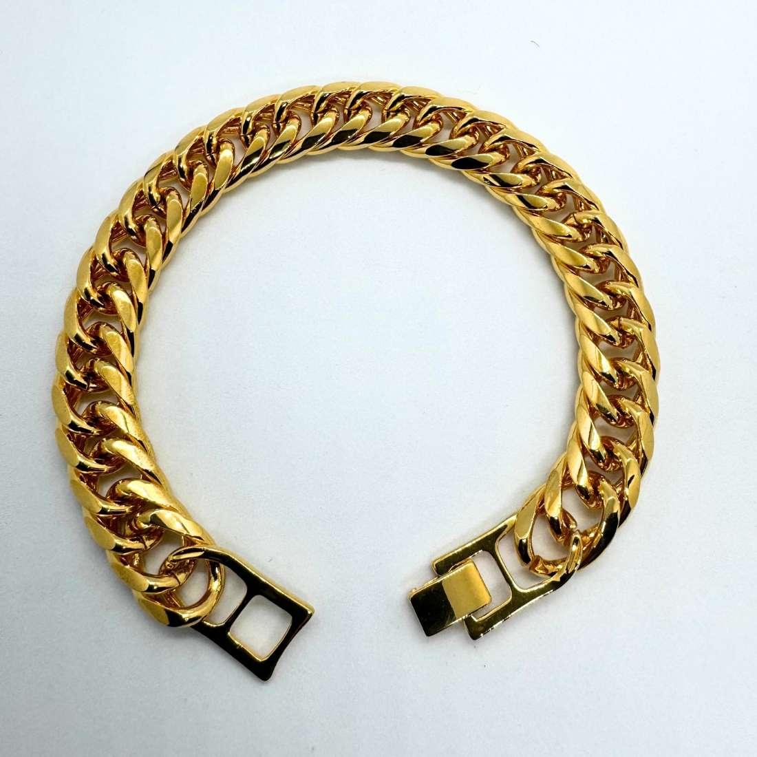 Bold Gold Cuban Link Bracelet for Men|boys online under 1000