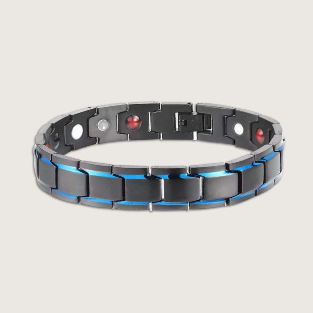 Black Blue Titanium Bio Magnetic Bracelet for man|boys online