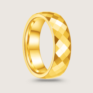 Luxury Gold-Tone Faceted Tungsten Ring for man|boys online under 500