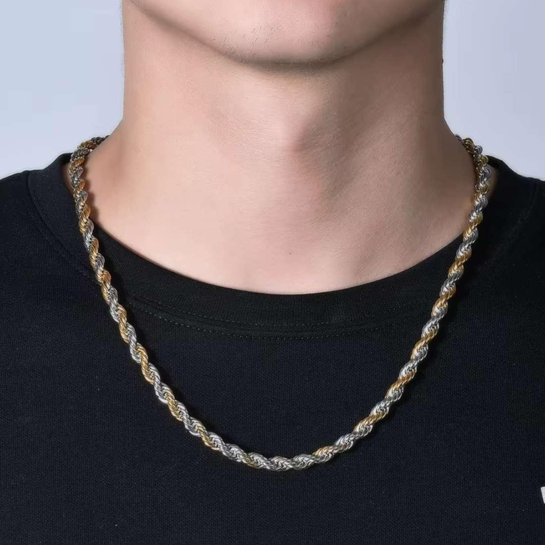 Dual-Tone rope chain for man|boys online