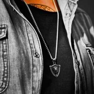 Lion Shield Pendent Necklace for men|boys online under 1000