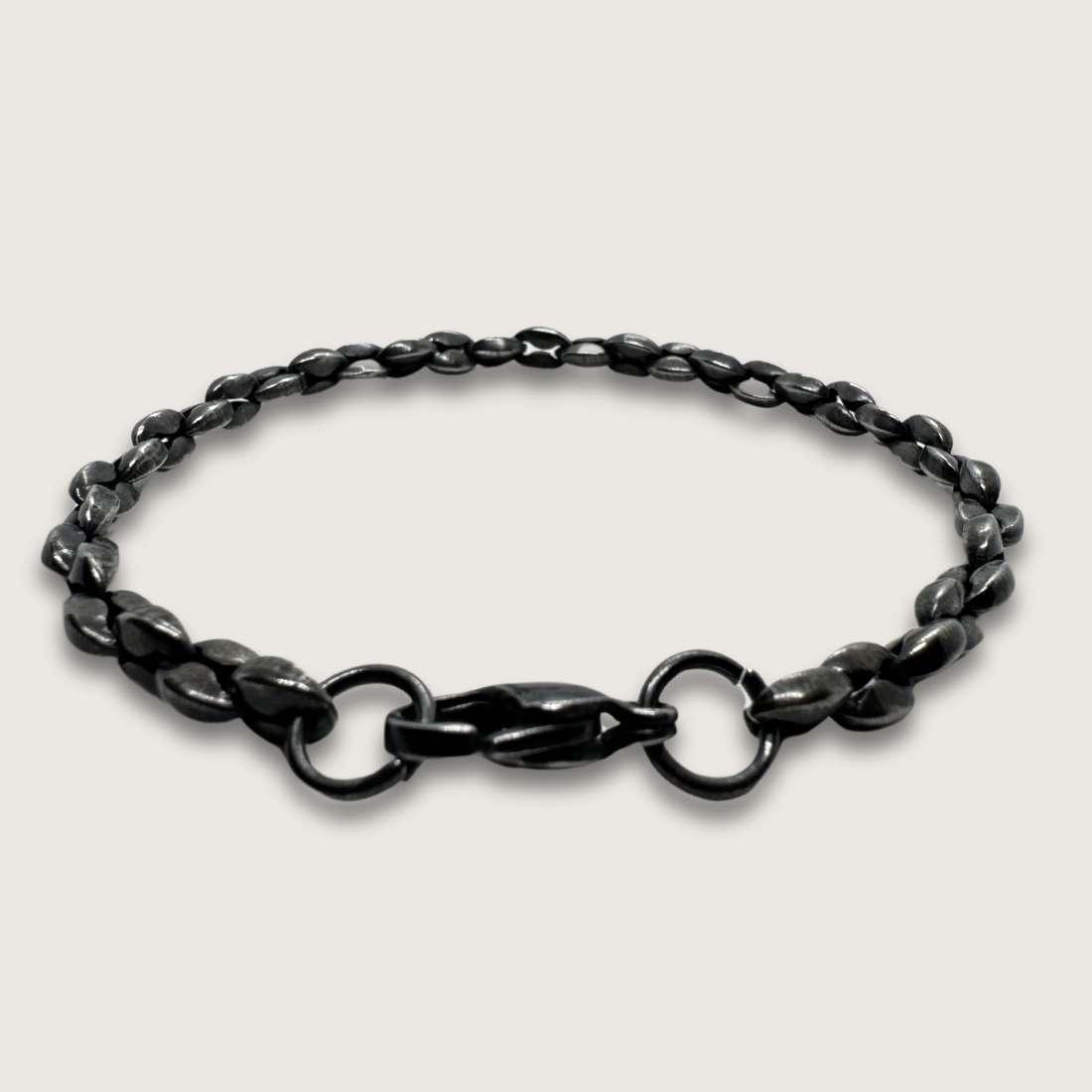 Oxidized Black Link Bracelet for Men|boys online