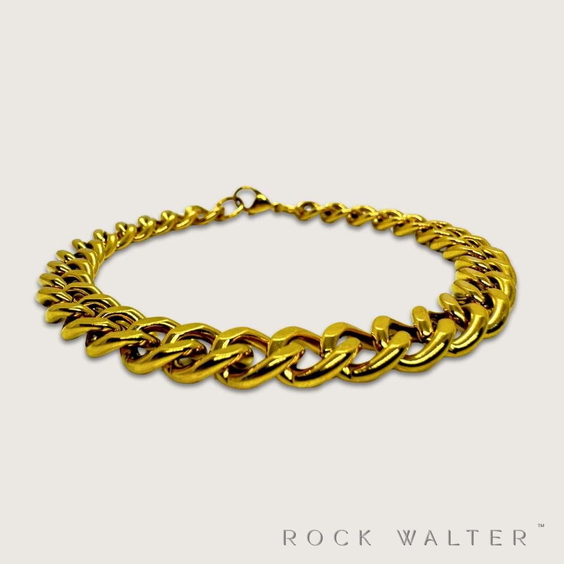 Sleek Gold Cuban Link Bracelet for Men|boys onlie