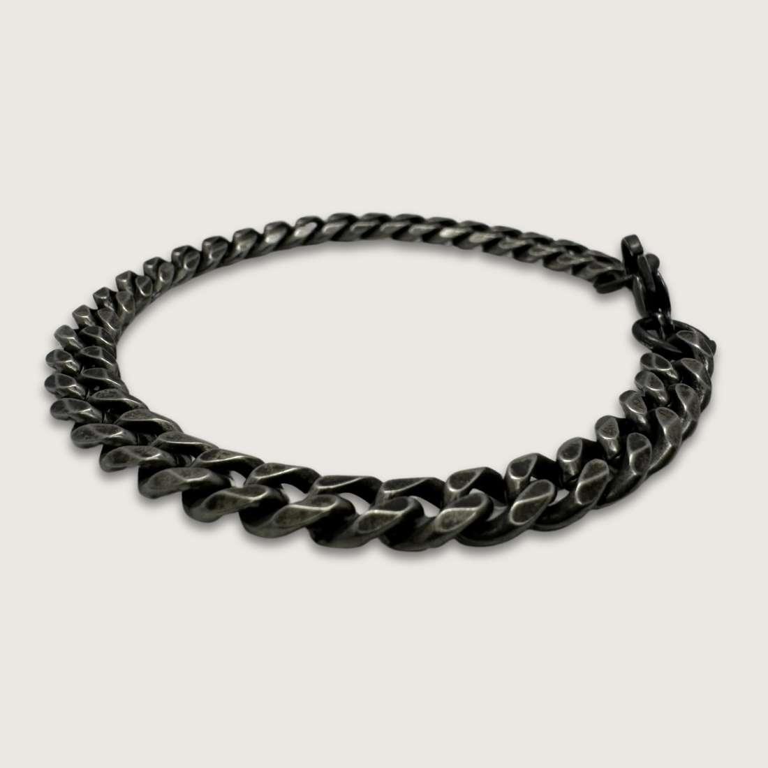 Black Matte Cuban Chain Bracelet for man|boys online under 500