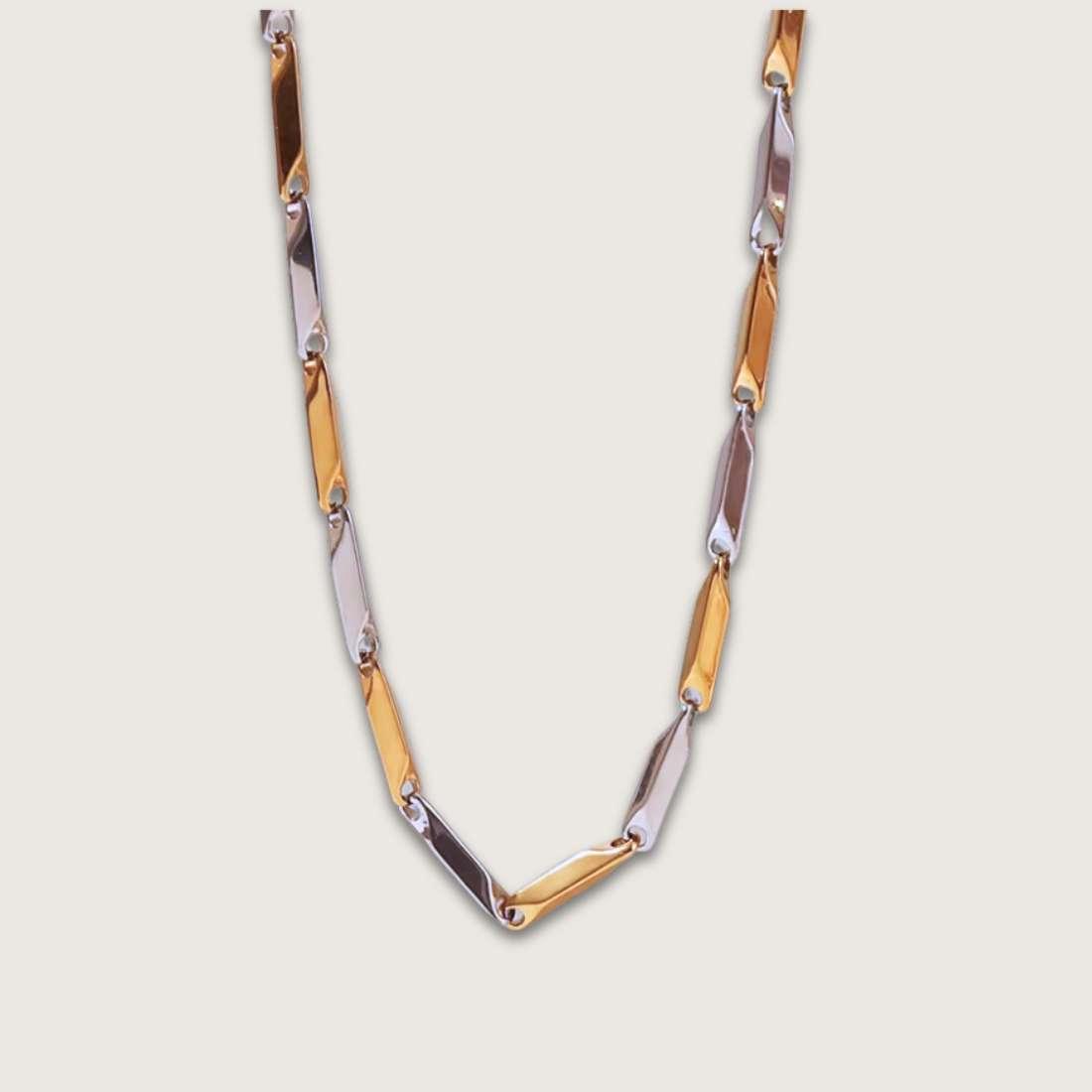Dual-Tone Gold & Silver Chain Necklace for man|boys online
