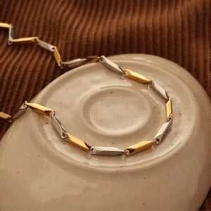 Dual-Tone Gold & Silver Chain Necklace for man|boys online under 500