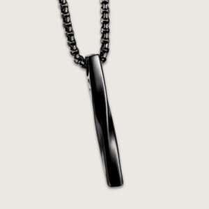Minimalist Twisted Bar Pendant Necklace for man|boys online