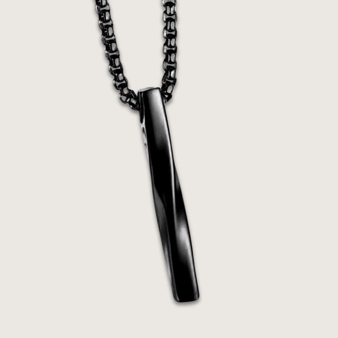 Minimalist Twisted Bar Pendant Necklace for man|boys online