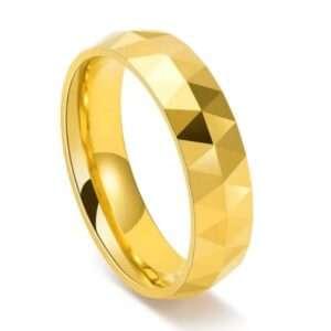 Faceted Gold Tungsten Ring for Men|boys online under 500