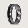 Matte Black Faceted Tungsten Ring for man |boys online under 500