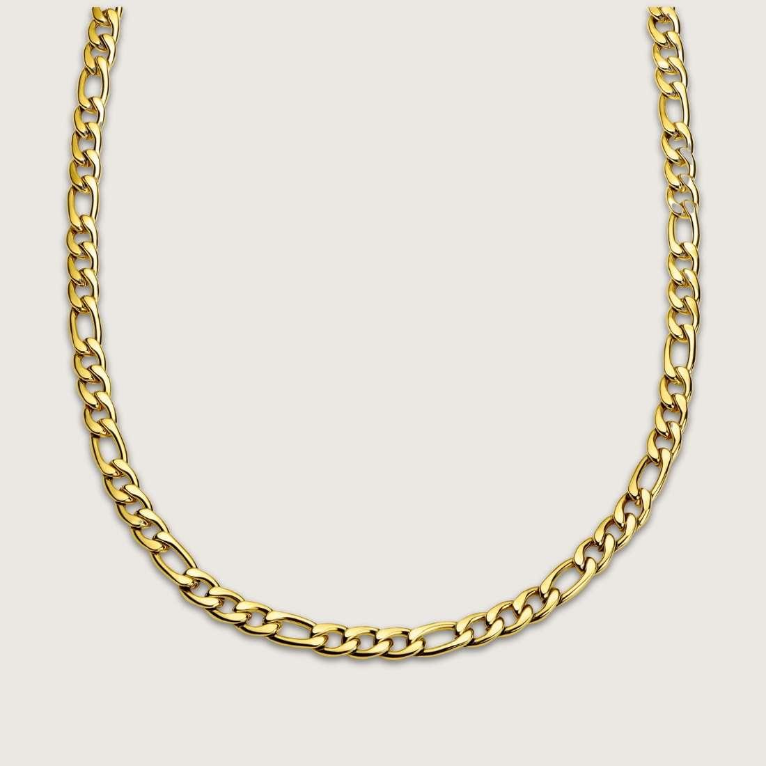 Gold-tone Figaro Chain Necklace for man|boys online under 1000