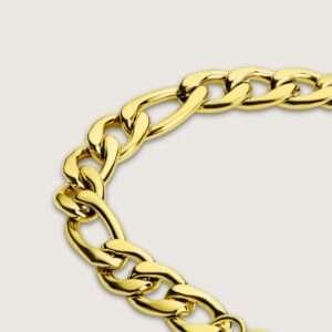 Gold-tone Figaro Chain Necklace for men